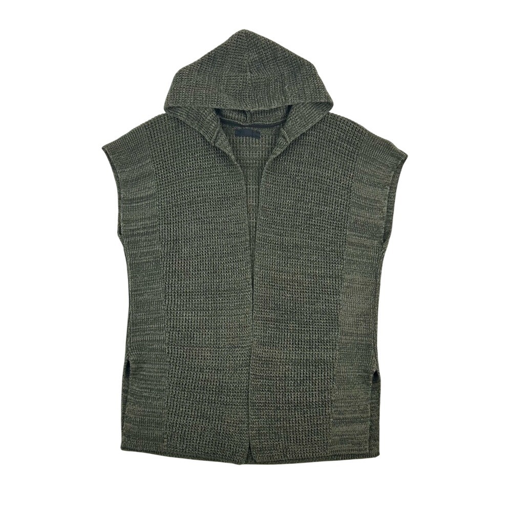 ASOS Men's Sleeveless‎ Hooded Cardigan Green Twist Size XXS